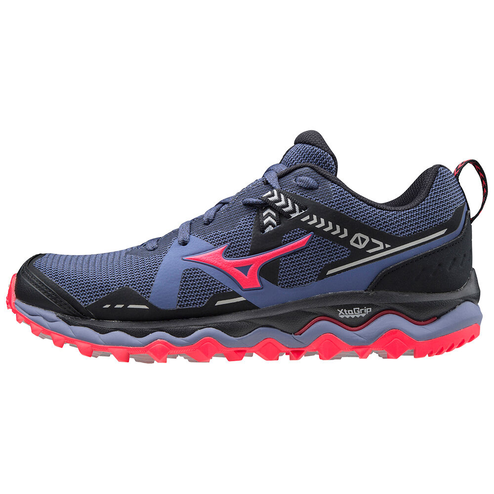 Scarpe Da Trail Running Mizuno Wave Mujin 7 Donna - Blu/Nere/Rosa - 53728-WVZB